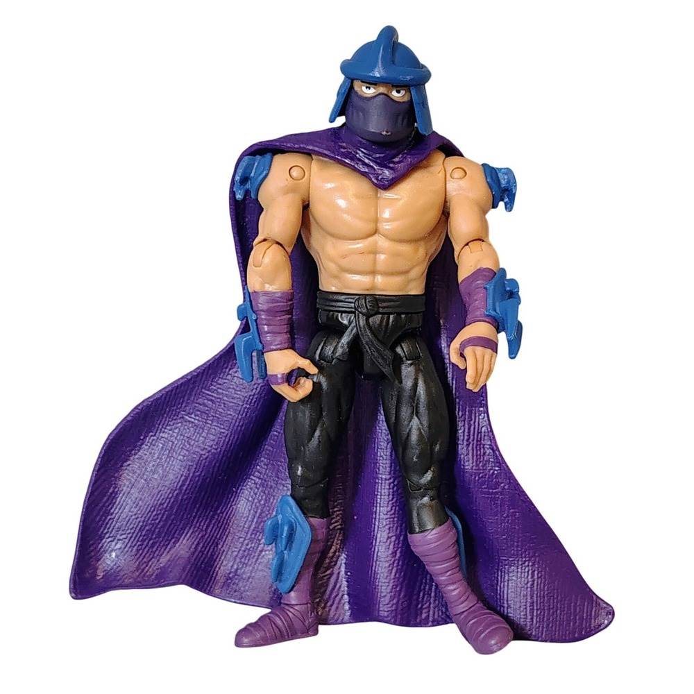 Vintage TMNT‎ Shredder Action Figure Playmates 1988 Purple Cape Ninja Turtles